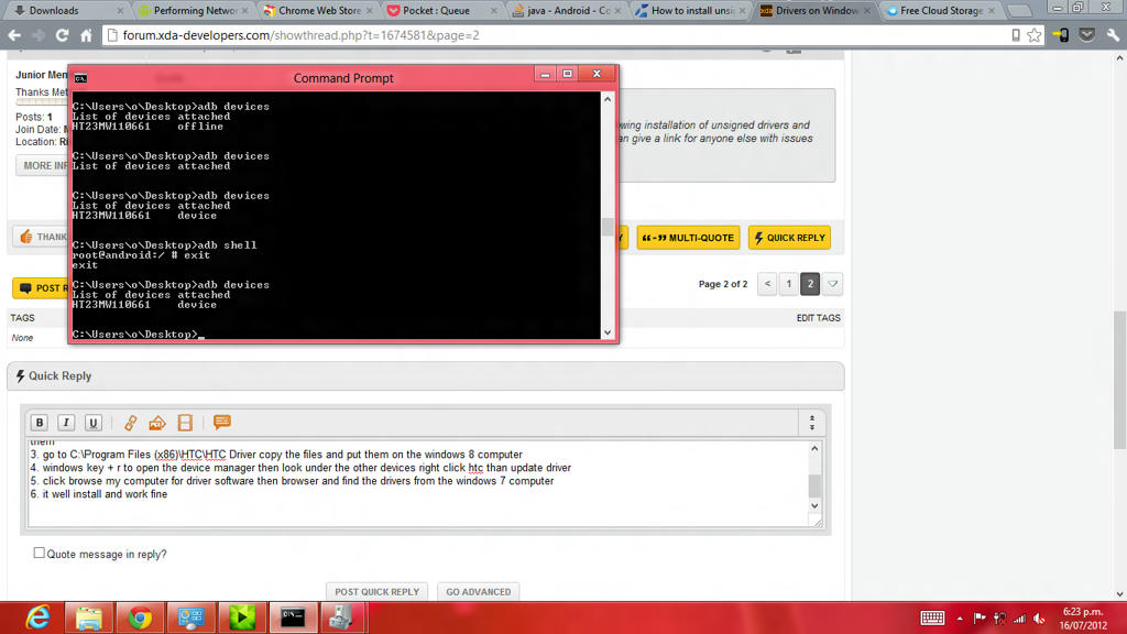 5. click browse my computer for driver software then browser and find the drivers from the windows 7 computer 6. it well install and work fine