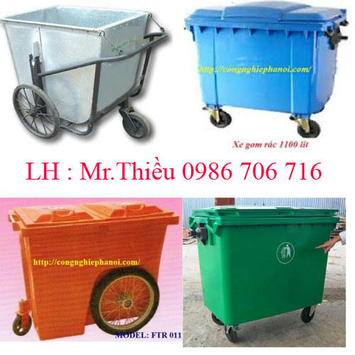 Chuyên Thùng rác công cộng(55-240l)Xe gom rác(400-1000l)-Nhựa(HDPE, COMPOSITE). ..
