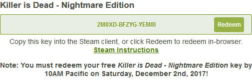 Killer is Dead Key