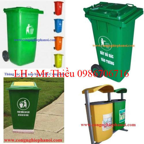 Chuyên Thùng rác công cộng(55-240l)Xe gom rác(400-1000l)-Nhựa(HDPE, COMPOSITE). ..