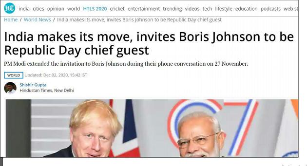 Boris Johnson to be India’s Republic Day Chief Guest – Burning Issues – Free PDF Download_6.1