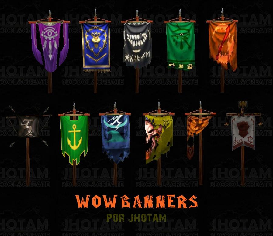 Wow Banners _ By Jhotam - Warcraft Underground