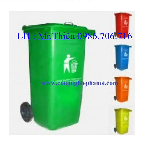 NK&PP thùng rác công cộng 120l, 240l, xe gom đẩy rác các loại giá rẻ