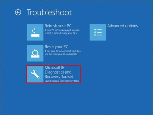microsoft diagnostics and recovery toolset download