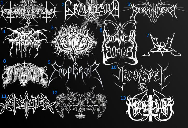 Black Metal Bands By Logo Quiz - By Sinistercharlo