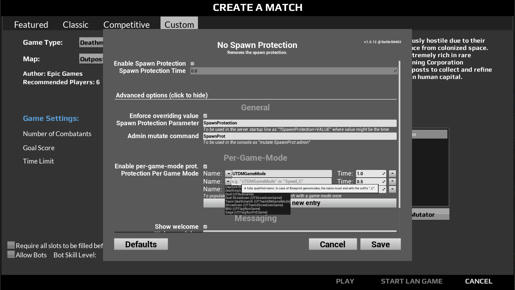 No Spawn Protection Mutator Bp Updated 2017 07 15 Unreal Tournament Forums