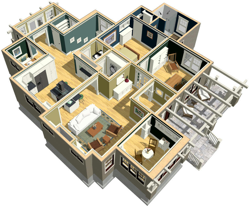 Contoh Sketsa  Rumah  3D Modern dan Mewah Creo House