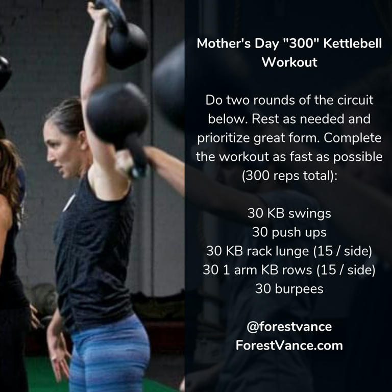 Mother S Day 300 Kettlebell Workout Forestvance Com