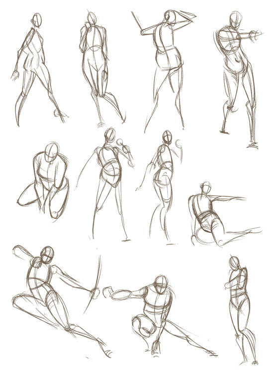 Gesture Drawing Critique - Line of Action