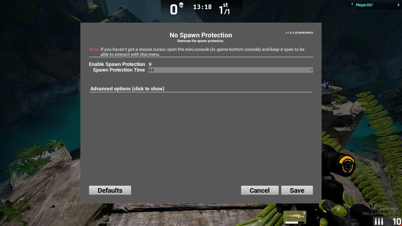 No Spawn Protection Mutator Bp Updated 17 07 15 Unreal Tournament Forums