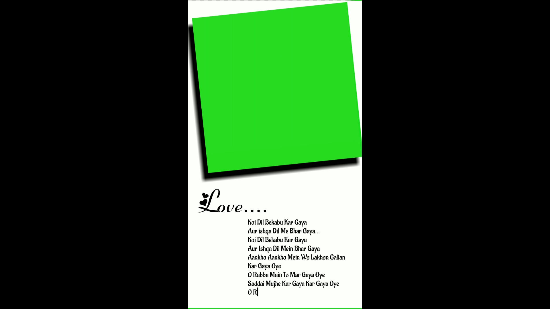 Love green screen video