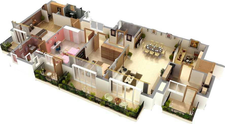 Contoh Sketsa  Rumah  3D Modern dan Mewah Creo House