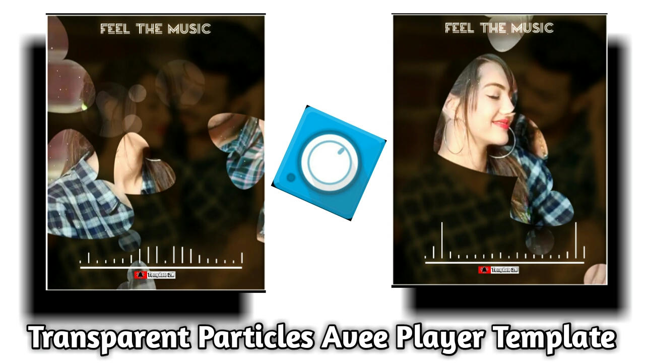 Transparent Particles full screen avee player template