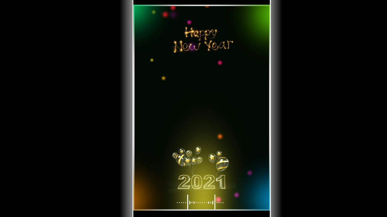 Happy New year 2021 black screen template