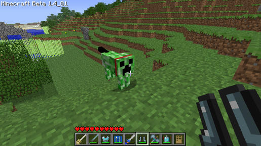 I added Creeper Pets that Grow into Minecraft 